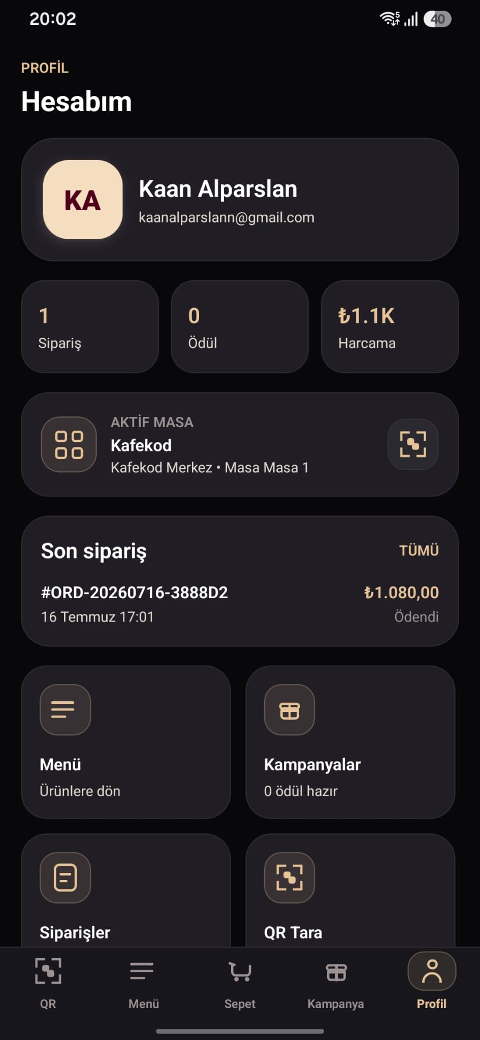 Profil ekran&imath;